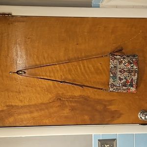 Sakroots cloth and vegan leather purse in owl print